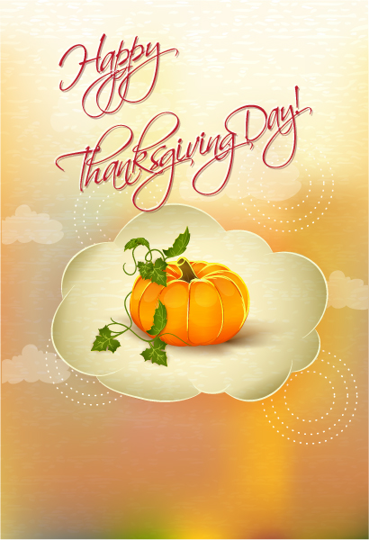 Happy Vector Background: Happy Thanksgiving Day Vector Background 1