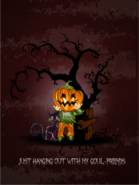 Halloween Vector Art Vector Halloween Background  Pumpkin 1