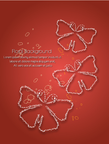 floral vector background illustration with butterflies 1