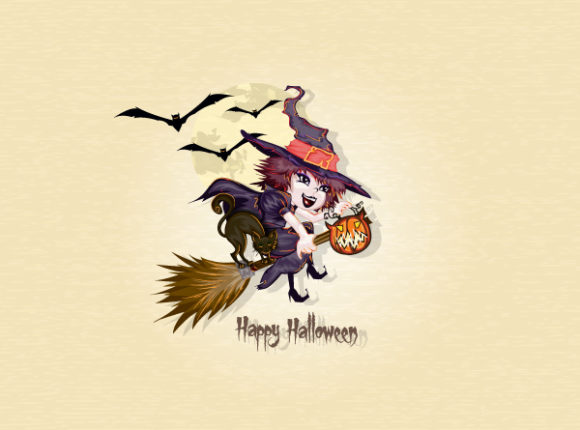 Halloween Vector Artwork: Halloween Background Vector Artwork Illustration 1