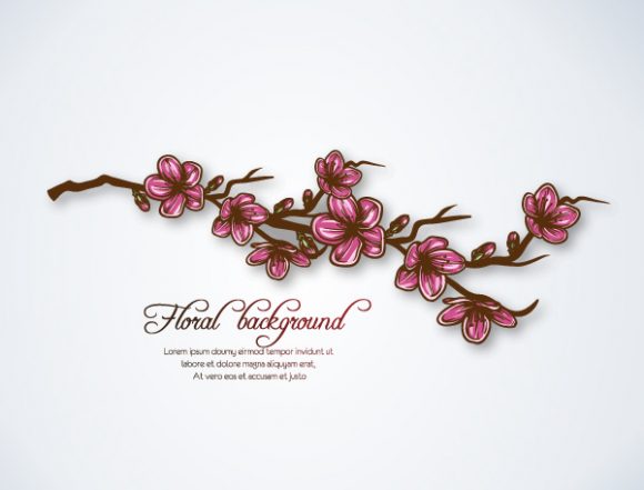 Best Illustration Vector Art: Floral Vector Art Illustration With Spring Flowers 1