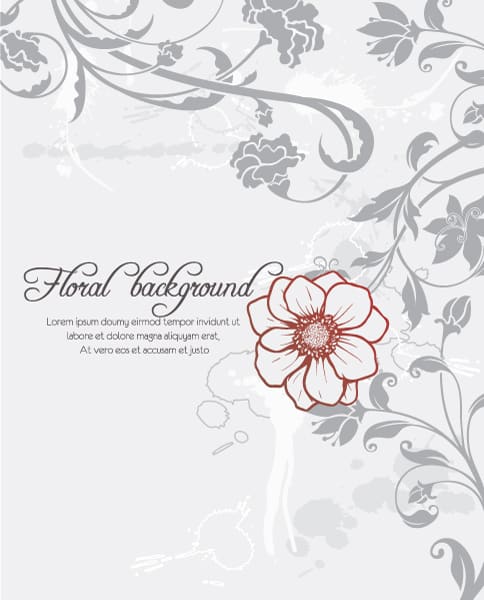 floral vector background with floral elements 1