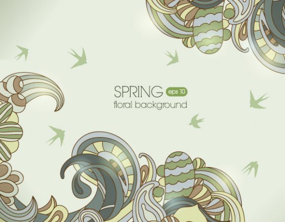 floral vector background illustration 1