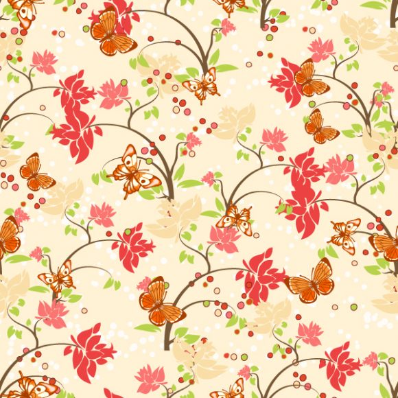 vector seamless floral background 1