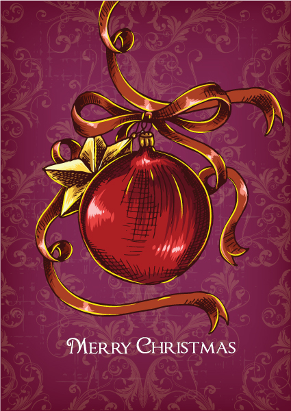 christmas vector illustration  with globe 1