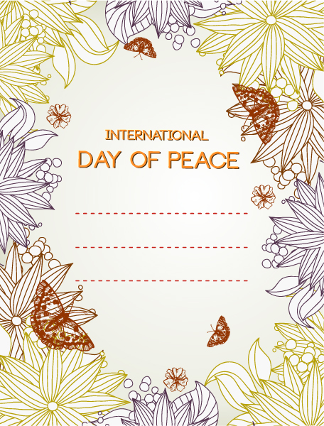 Peace, Retro, Flower, Day Vector Image International Day Of Peace Vector 1