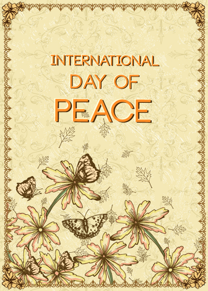 Lovely Retro Vector Illustration: International Day Of Peace Vector Illustration 1