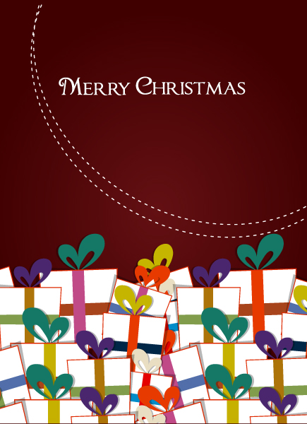 Christmas vector illustration with gift 1