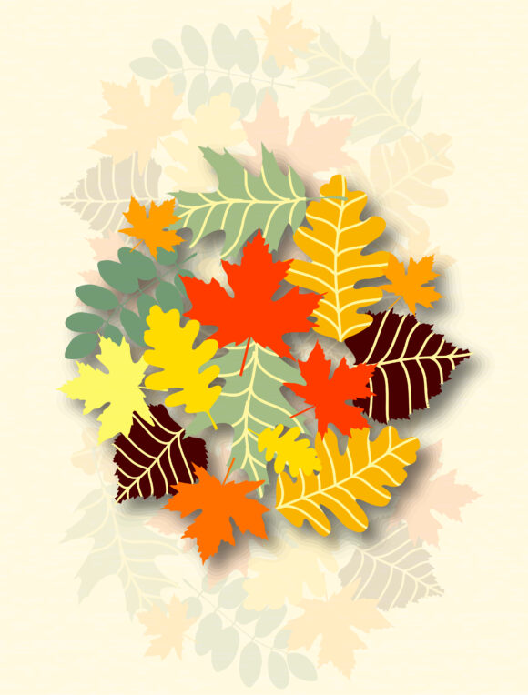 Leaves, Of Vector Background Vector Autumn Background  Lots Of Leaves 1