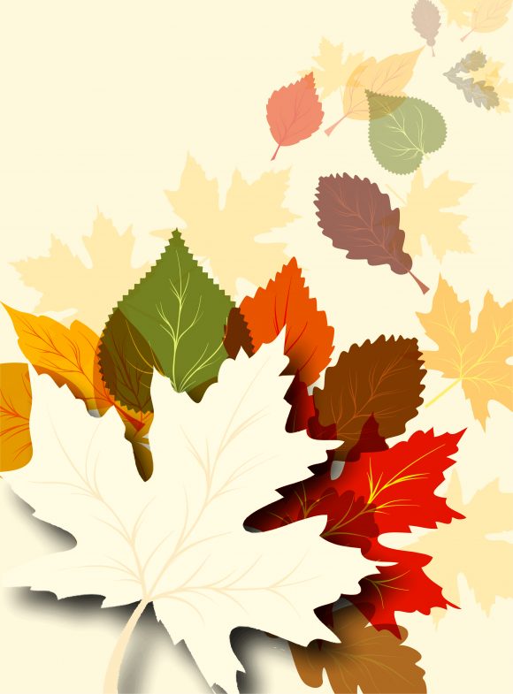 Astounding Of Vector Design: Vector Design Autumn Background With Lots Of Leaves 1
