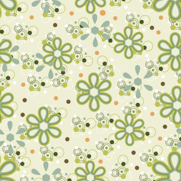 Floral Vector Background: Vector Background Seamless Pattern With Floral 1