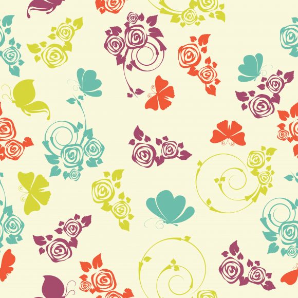 Brilliant Butterflies Vector Graphic: Vector Graphic Seamless Pattern With Butterflies 1