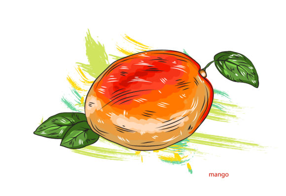Healthy Vector Vector Mango  Colorful Splashes 1
