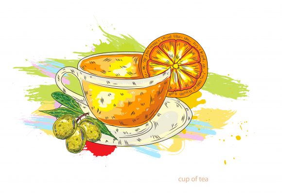Illustration Vector Design: Cup Of Tea Vector Design  Illustration 1