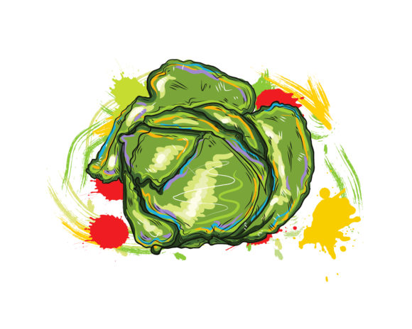 Healthy Vector Graphic Vegetables  Grunge Vector  Illustration 1