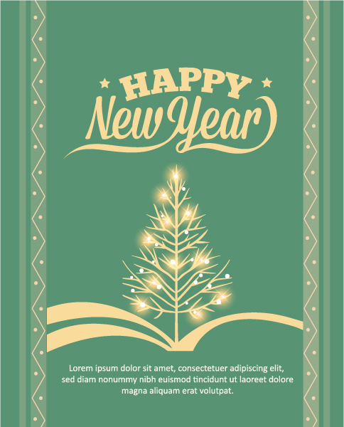 Merry, Happy, Christmas, New Vector Background Happy New Year  Vector Illustration  Christmas Tree 1