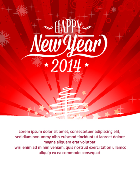 Bold Cover Vector: Happy New Year  Vector Illustration 1