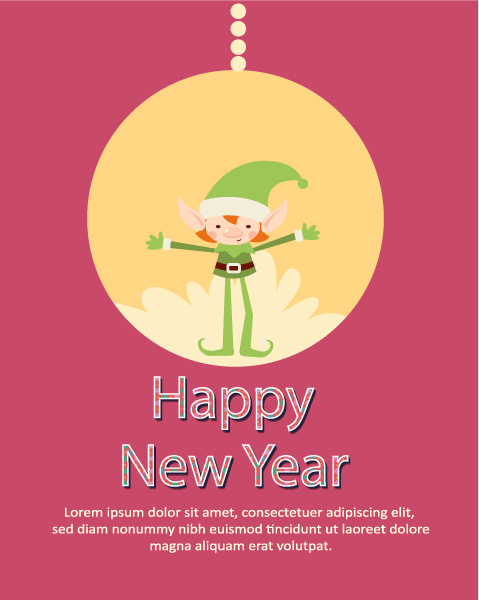 Astounding Vector Vector Background: Happy New Year  Vector Background Illustration 1