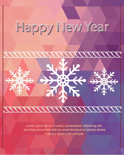 Happy Vector Image Happy New Year  Vector Illustration  Snowflake 1