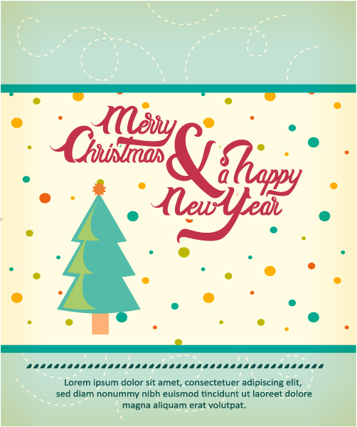 New Vector Background Happy New Year  Vector Illustration  Christmas Tree 1