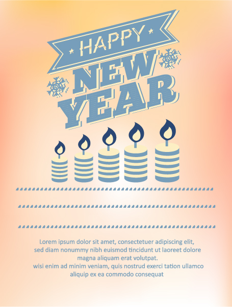 Candles, New Vector Illustration Happy New Year  Vector Illustration  Cles 1