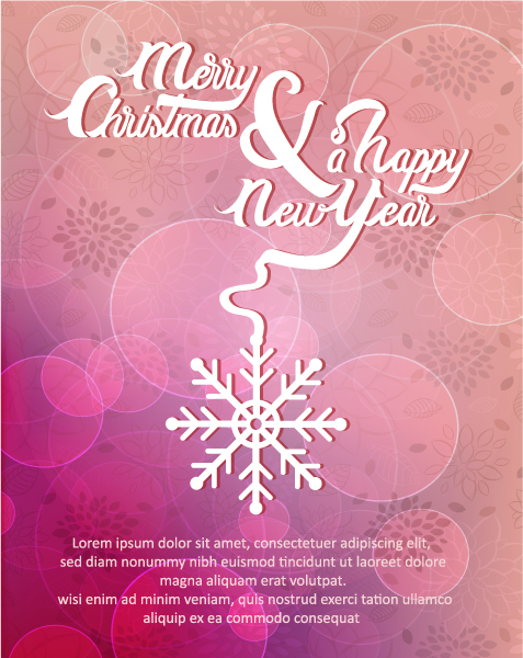 Lovely Illustration Eps Vector: Happy New Year  Eps Vector Illustration With Snowflake 1