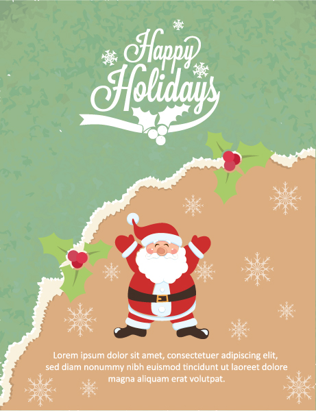 Surprising Gift Vector Artwork: Christmas Vector Artwork Illustration With Santa 1