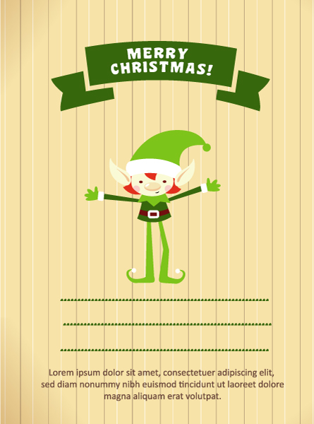 Merry, Illustration, Elf Vector Design Christmas Vector Illustration  Elf  Ribbon 1