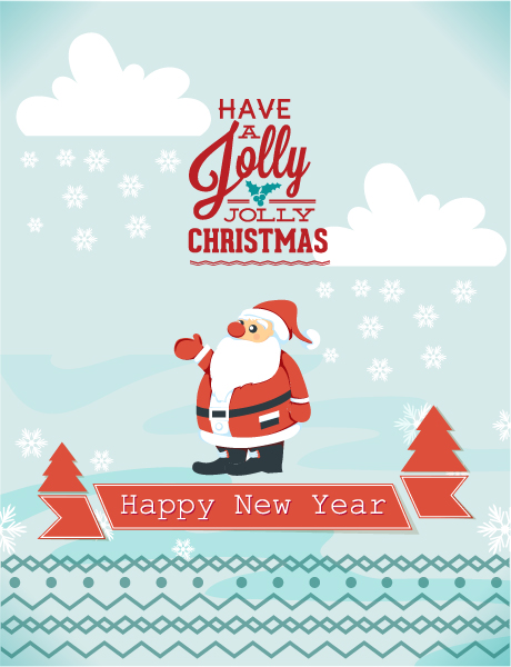 Special Vector Vector Background: Christmas Vector Background Illustration With Santa 1