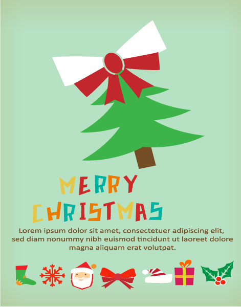 Smashing Ribbon Vector Graphic: Christmas Vector Graphic Illustration With  Christmas Tree And Ribbon 1