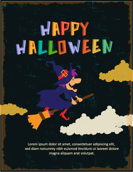 Vector Vector Graphic Halloween Vector Illustration  Witch 1