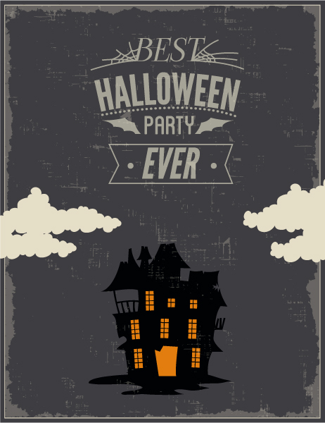 Bold Halloween Vector Artwork: Halloween Vector Artwork Illustration With Castle 1