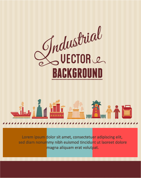 New Industrial Vector: Vector Illustration With  Industrial Elements 1