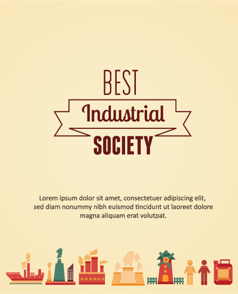 Vector illustration with industrial elements 1