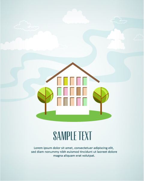 Vector illustration with house 1