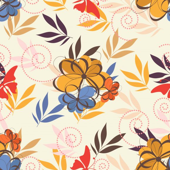 Seamless Vector Illustration Vector Seamless Pattern  Floral 1