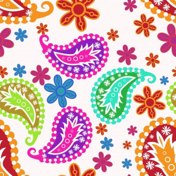 Pattern Vector Image: Vector Image Seamless Pattern With Floral 1