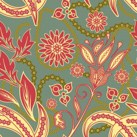 Pattern Vector: Vector Seamless Pattern With Floral 1