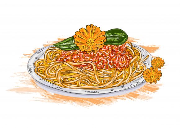 Tomato, Spaghetti Vector Image Vector Spaghetti Whith Tomato Sauce 1
