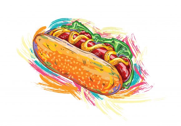 Illustration Vector Artwork Hot Dog Vector  Illustration 1