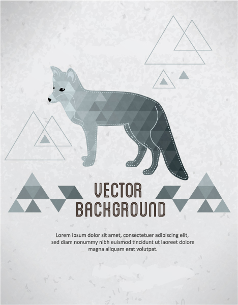 3d Vector Background Vector Background Illustration  Fox 1