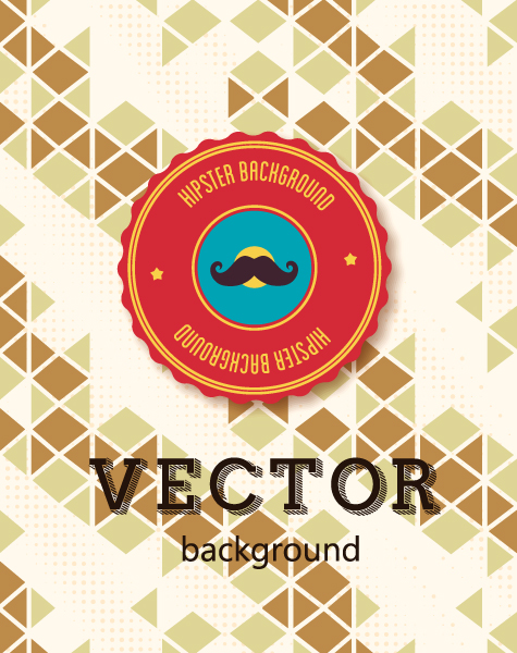 Gorgeous Illustration Vector Graphic: Vector Graphic Background Illustration With Hipster Badge 1
