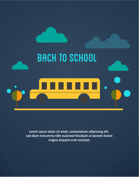 School, Bus, Illustration Vector Art Back To School Vector Illustration  School Bus 1