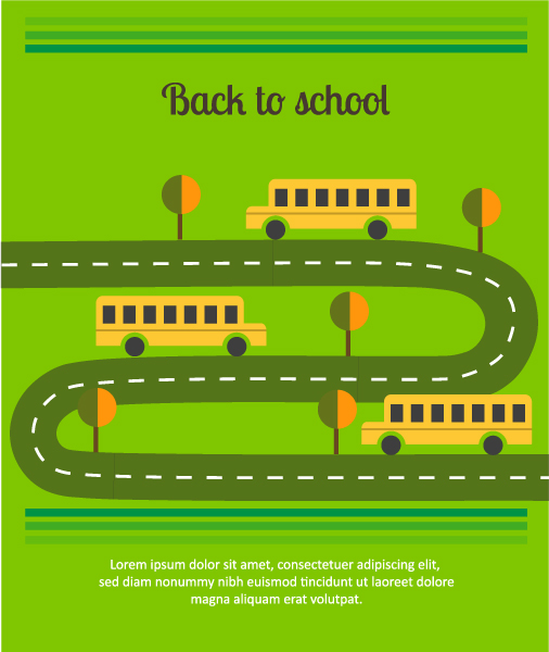 Astounding Bus Vector Image: Back To School Vector Image Illustration With School Bus 1