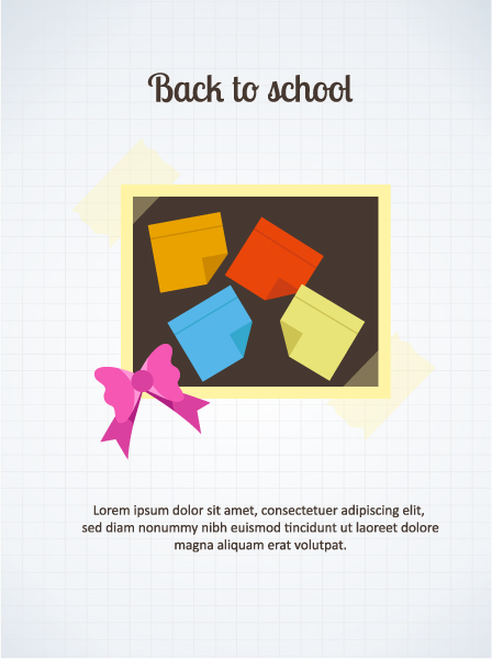 Insane Illustration Vector Graphic: Back To School Vector Graphic Illustration With Pinboard 1