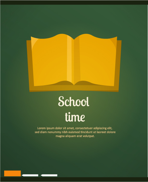 Awesome School Vector Art: Back To School Vector Art Illustration With Book 1