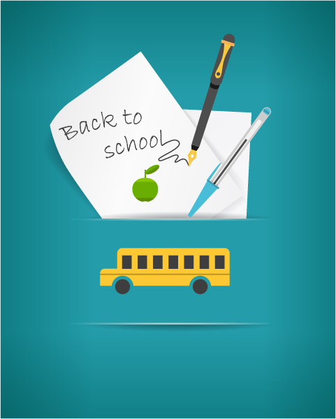 Smashing Sheets Vector Image: Back To School Vector Image Illustration With Blank Paper Sheets 1