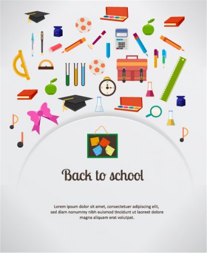 School Vector Graphic: Back To School Vector Graphic Illustration With ...