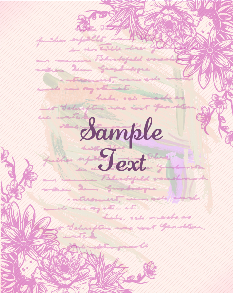 retro vector floral background with retro elements 1