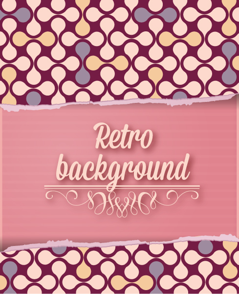 Awesome Banner Vector Image: Retro Vector Image Floral Background With Torn Paper 1